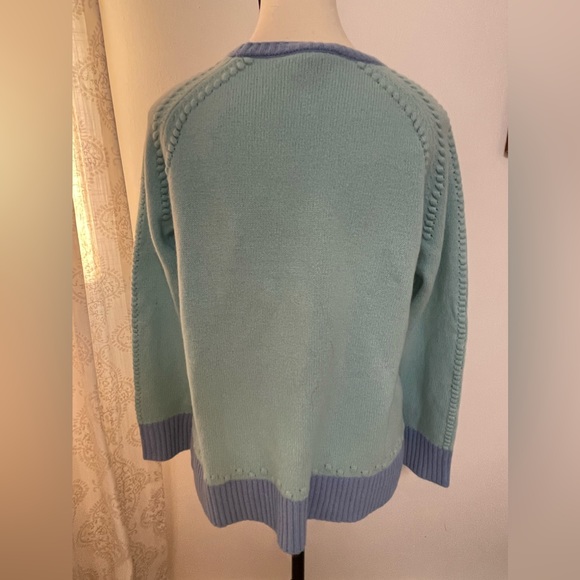STS Sail and Sable aqua blue green wool sweater M - Picture 3 of 4
